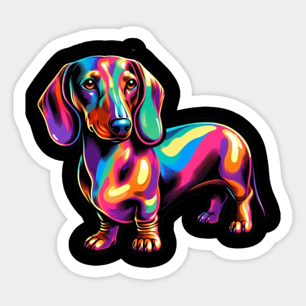Diminutive Darlings: Miniature Dachshund Wiener Dog Art Depictions Sticker by IamActiveDog